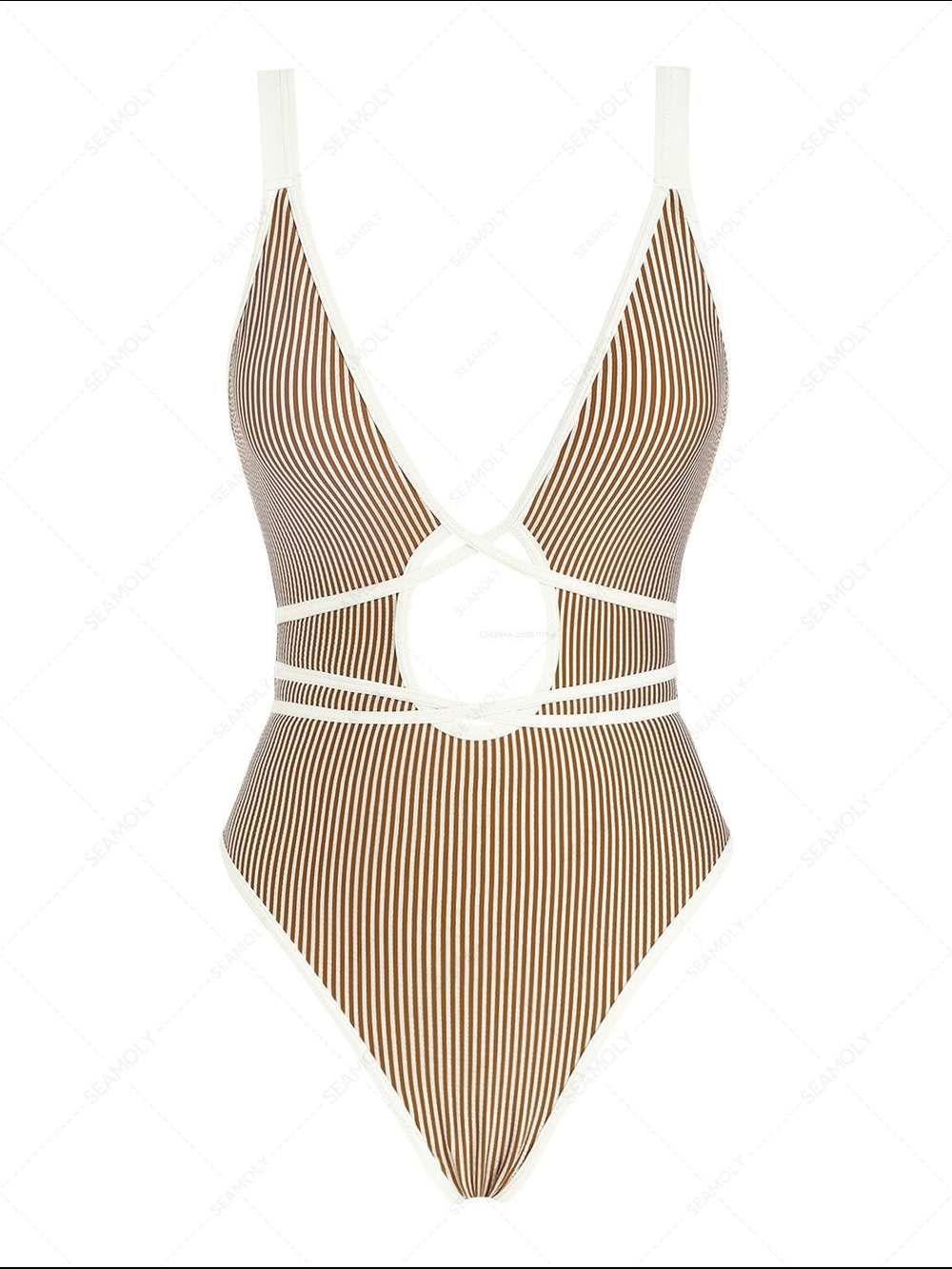 Seamolly Striped One-Piece Swimsuit Size Small